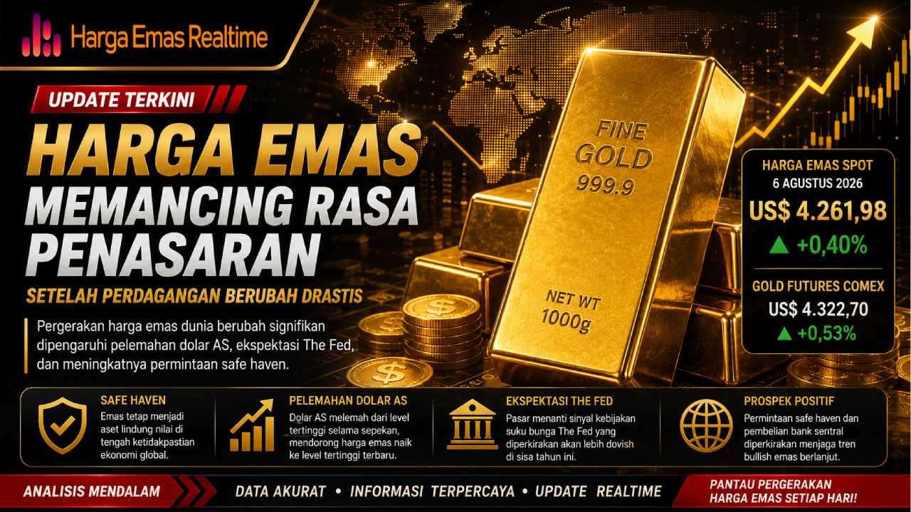 Harga Emas Memancing Rasa Penasaran Setelah Perdagangan Berubah Drastis