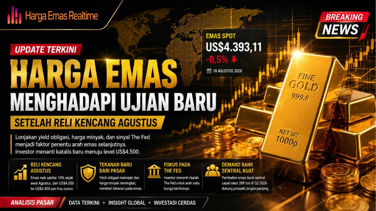 Harga Emas Menghadapi Ujian Baru Setelah Reli Kencang Agustus