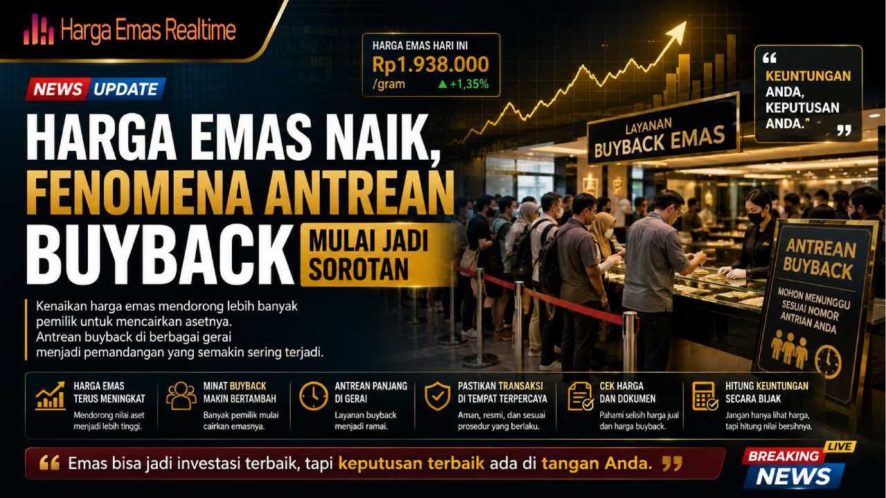 Harga Emas Naik, Fenomena Antrean Buyback Mulai Jadi Sorotan
