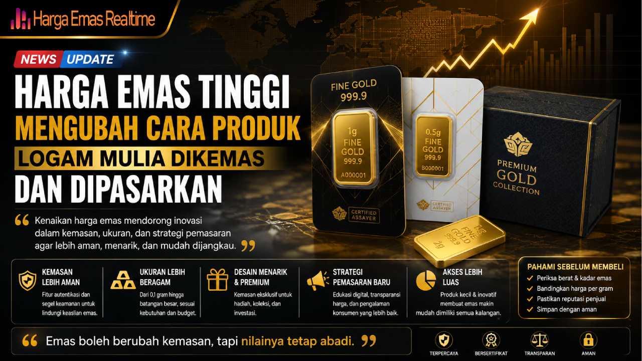 Harga Emas Tinggi Mengubah Cara Produk Logam Mulia Dikemas dan Dipasarkan
