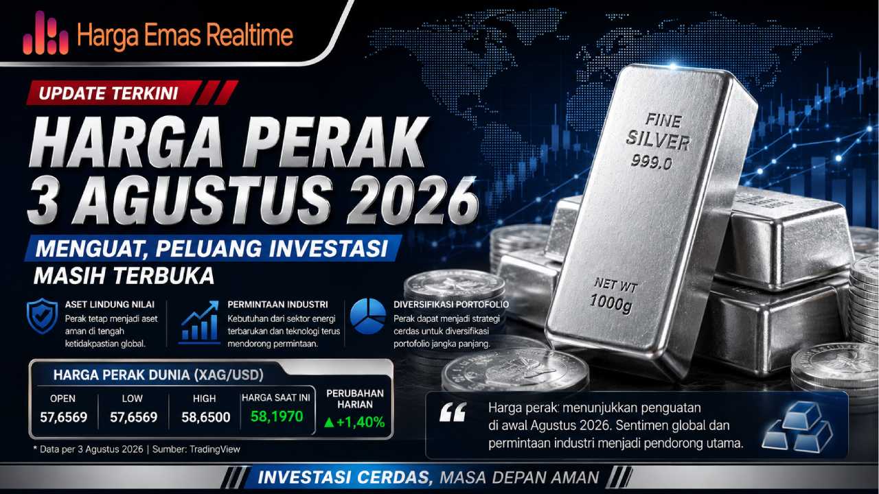 Harga Perak 3 Agustus 2026 Masih Menarik untuk Diversifikasi Portofolio