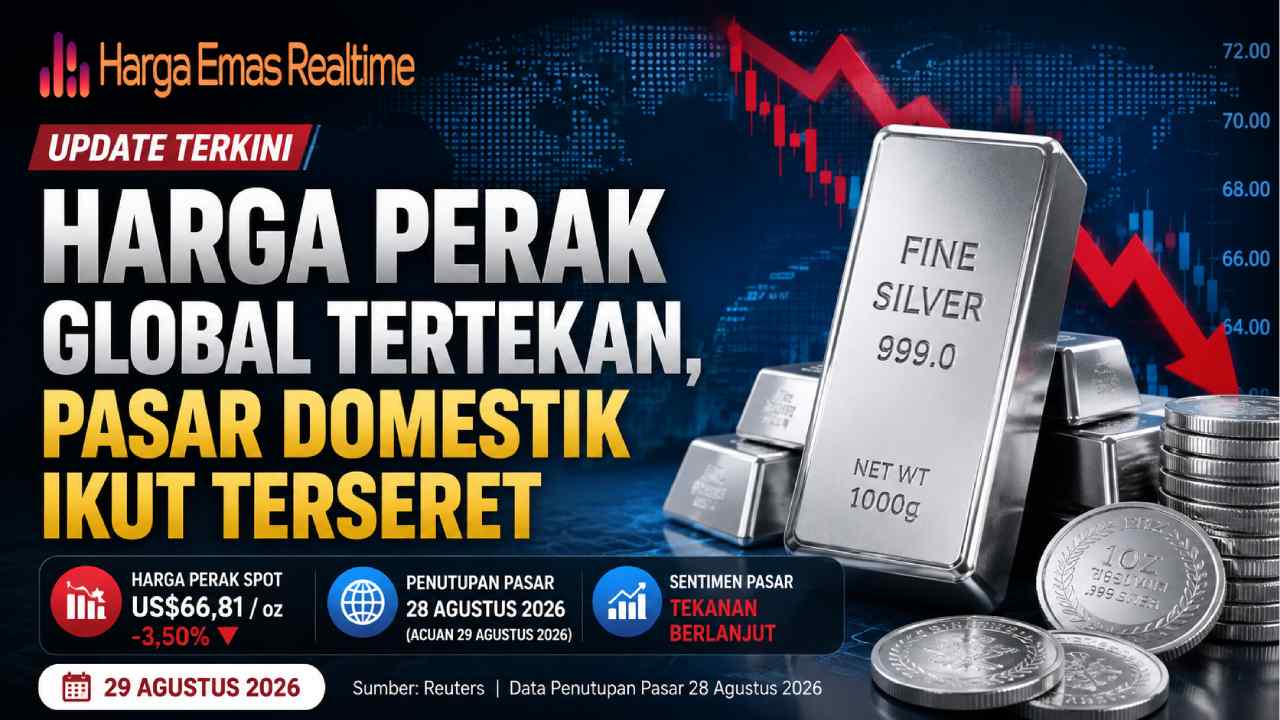 Harga Perak Global Tertekan, Pasar Domestik Ikut Terseret