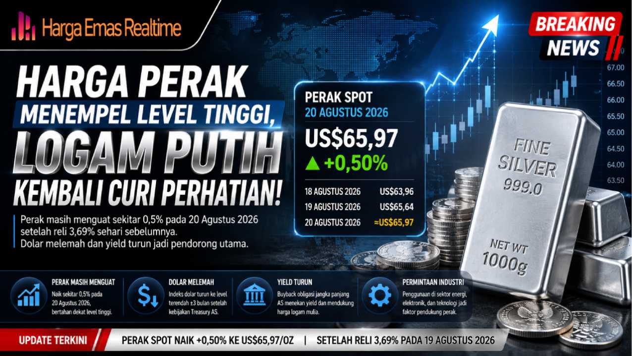 Harga Perak Menempel Level Tinggi, Logam Putih Kembali Curi Perhatian
