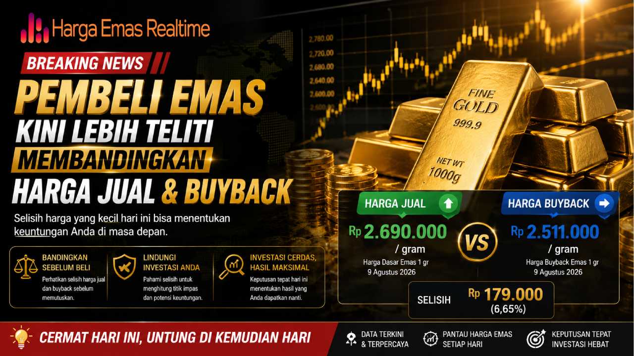 Pembeli Emas Kini Lebih Teliti Membandingkan Harga Jual dan Buyback