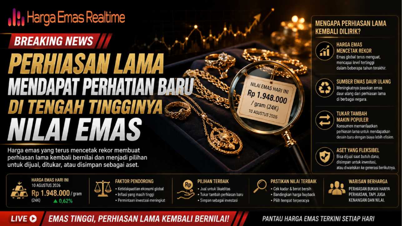 Perhiasan Lama Mendapat Perhatian Baru di Tengah Tingginya Nilai Emas