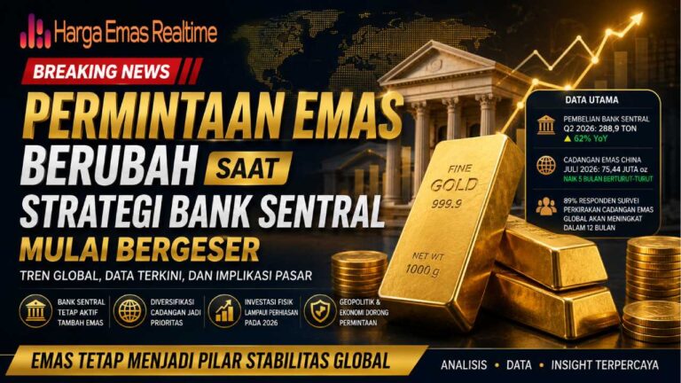 Permintaan Emas Berubah Saat Strategi Bank Sentral Mulai Bergeser