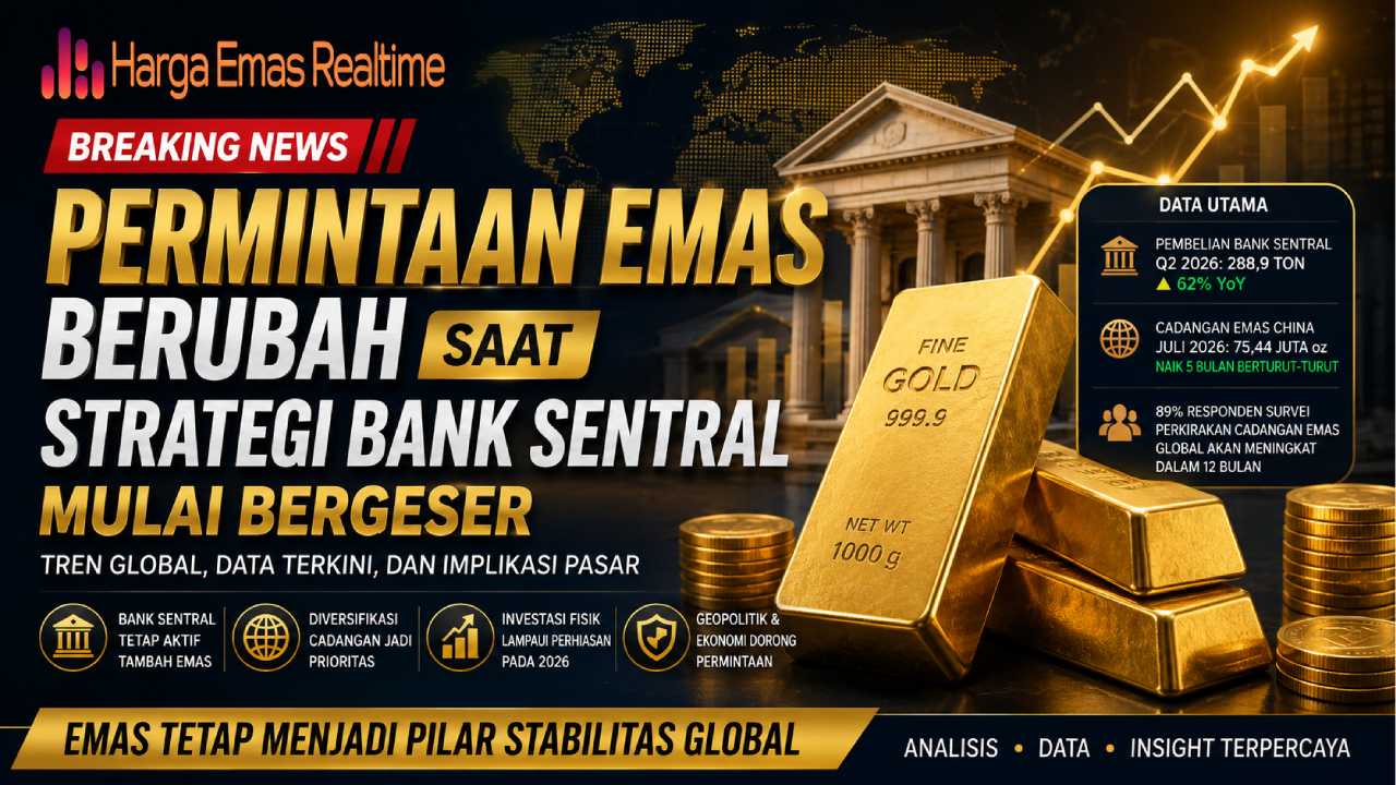 Permintaan Emas Berubah Saat Strategi Bank Sentral Mulai Bergeser