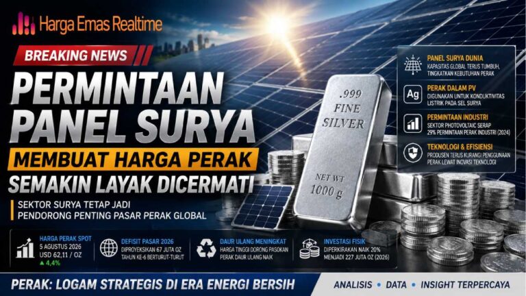 Permintaan Panel Surya Membuat Harga Perak Semakin Layak Dicermati