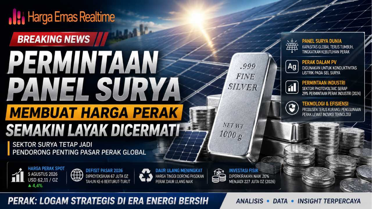 Permintaan Panel Surya Membuat Harga Perak Semakin Layak Dicermati