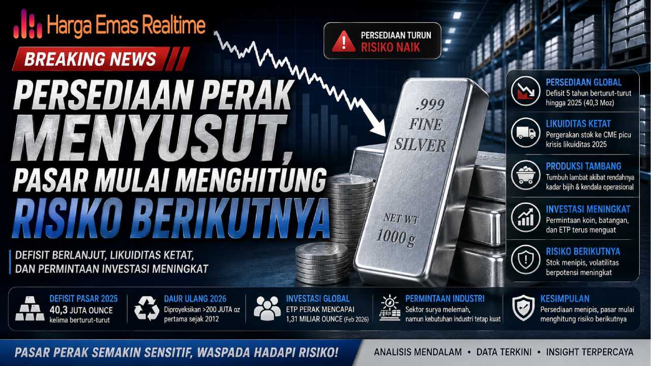Persediaan Perak Menyusut, Pasar Mulai Menghitung Risiko Berikutnya