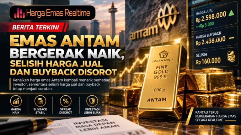 Emas Antam Bergerak Naik, Selisih Harga Jual dan Buyback Disorot