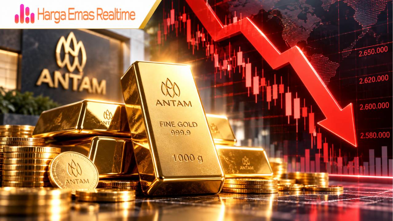 Emas Antam Kehilangan Pijakan, Harga Kembali Terkoreksi