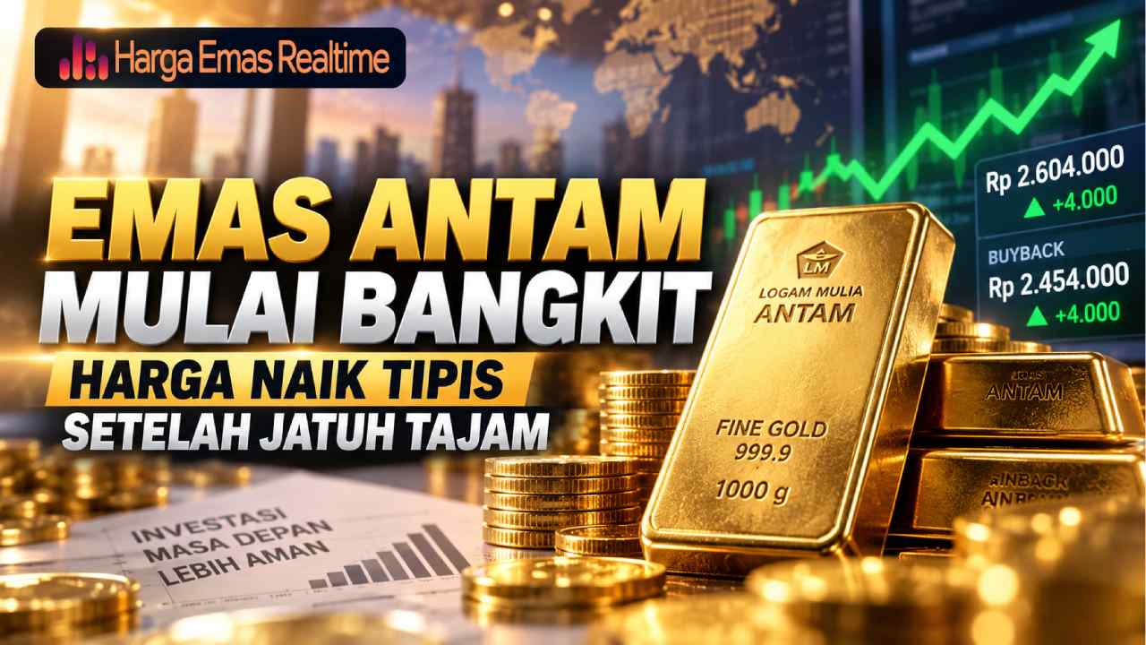 Emas Antam Mulai Bangkit, Harga Naik Tipis Setelah Jatuh Tajam