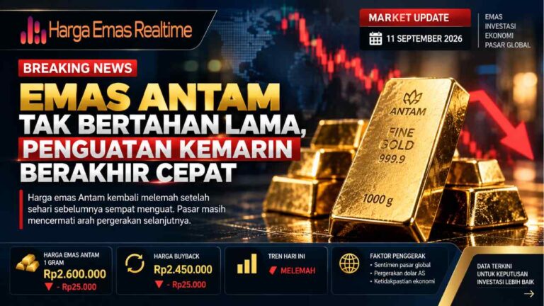 Emas Antam Tak Bertahan Lama, Penguatan Kemarin Berakhir Cepat
