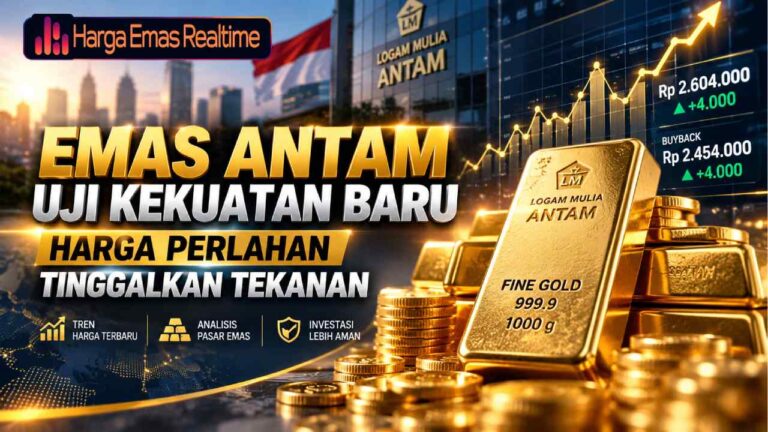 Emas Antam Uji Kekuatan Baru, Harga Perlahan Tinggalkan Tekanan