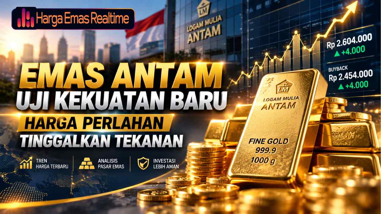 Emas Antam Uji Kekuatan Baru, Harga Perlahan Tinggalkan Tekanan