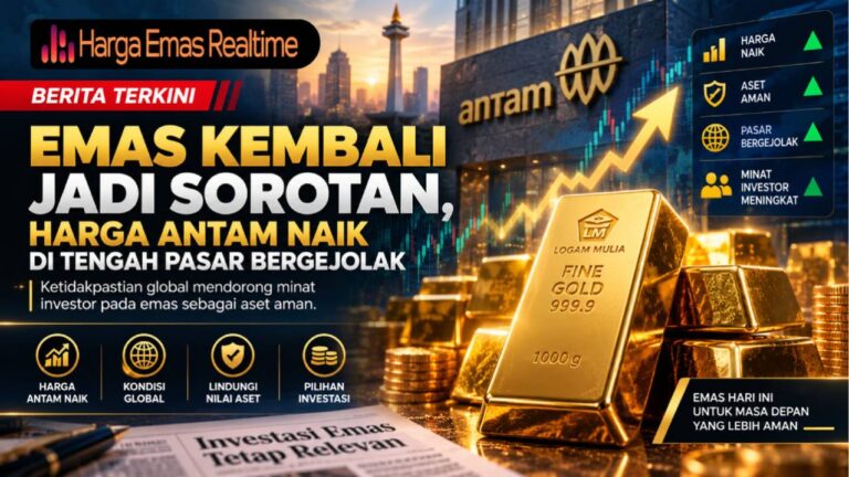 Emas Kembali Jadi Sorotan, Harga Antam Naik di Tengah Pasar Bergejolak