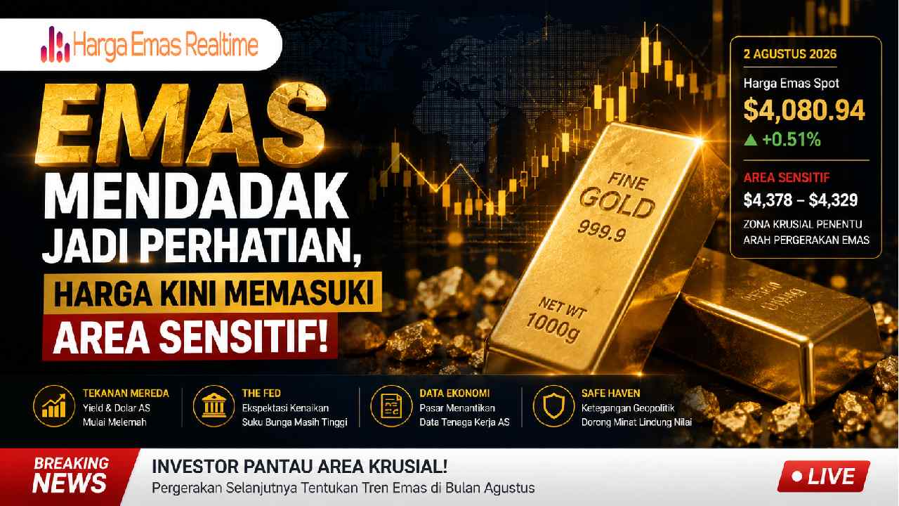Emas Mendadak Jadi Perhatian, Harga Kini Memasuki Area Sensitif