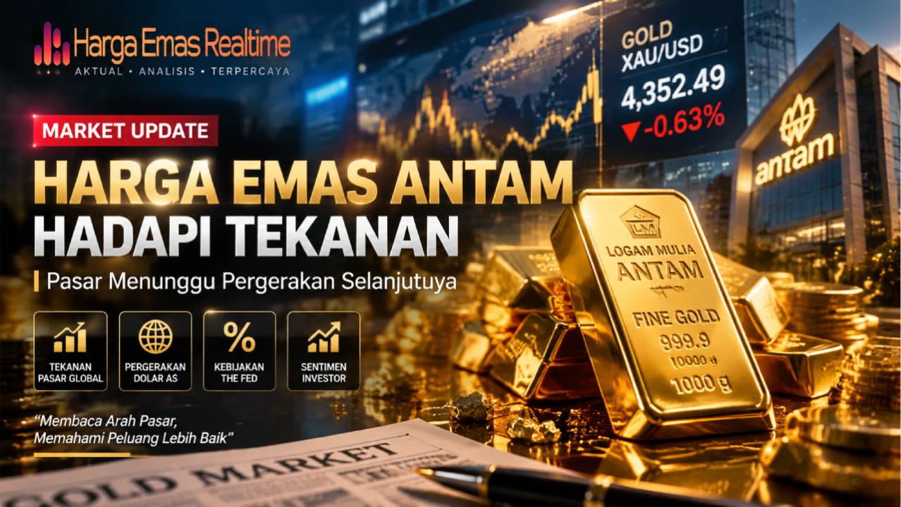 Harga Emas Antam Hadapi Tekanan, Pasar Menunggu Pergerakan Selanjutnya