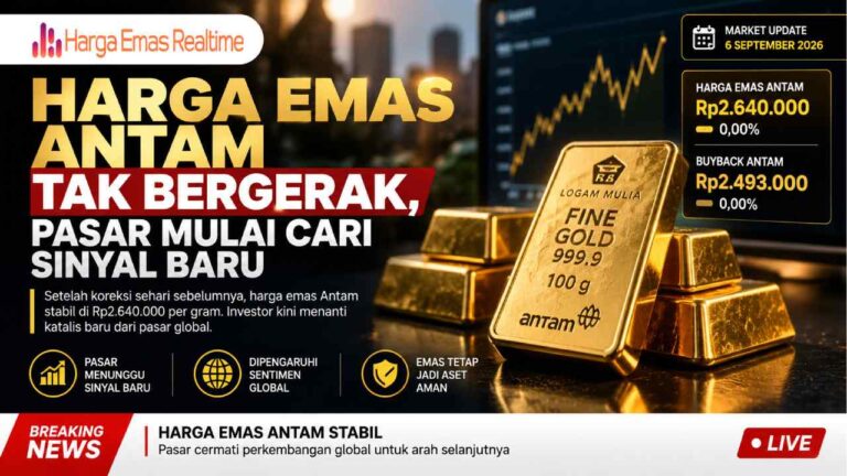 Harga Emas Antam Tak Bergerak, Pasar Mulai Cari Sinyal Baru