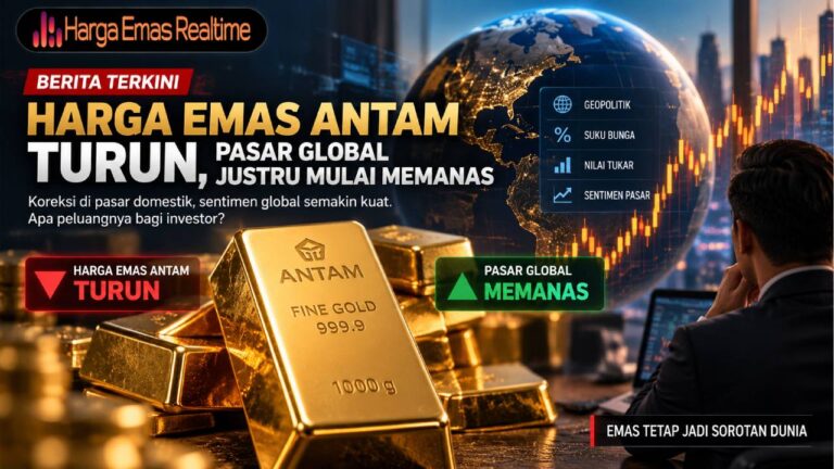 Harga Emas Antam Turun, Pasar Global Justru Mulai Memanas