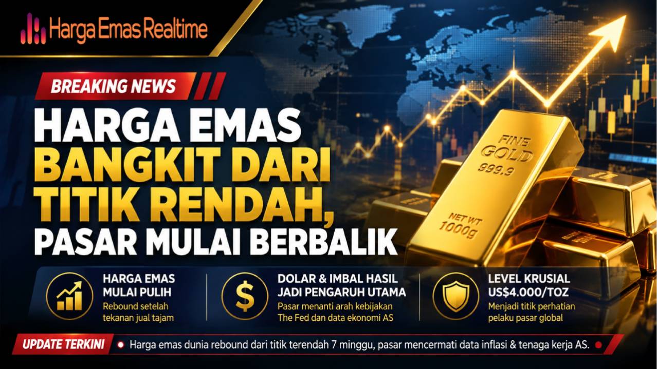 Harga Emas Bangkit dari Titik Rendah, Pasar Mulai Berbalik