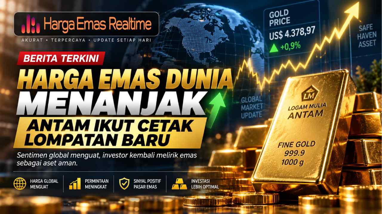 Harga Emas Dunia Menanjak, Antam Ikut Cetak Lompatan Baru