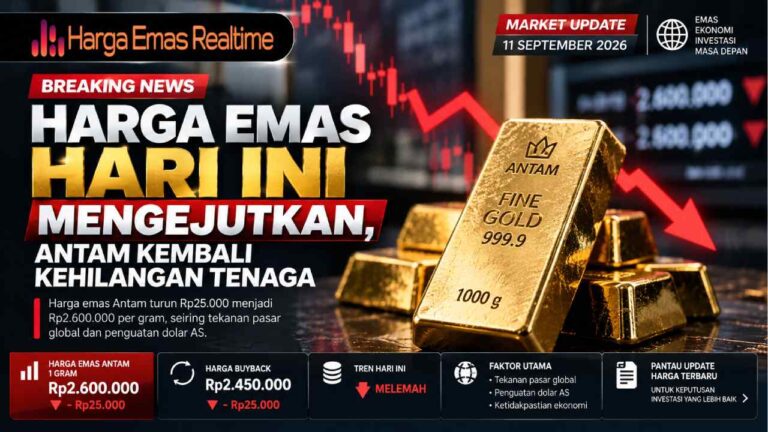 Harga Emas Hari Ini Mengejutkan, Antam Kembali Kehilangan Tenaga