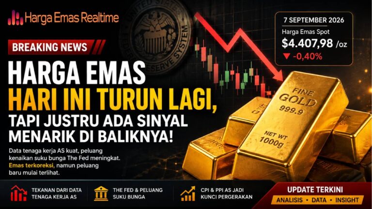 Harga Emas Hari Ini Turun Lagi, Tapi Justru Ada Sinyal Menarik di Baliknya