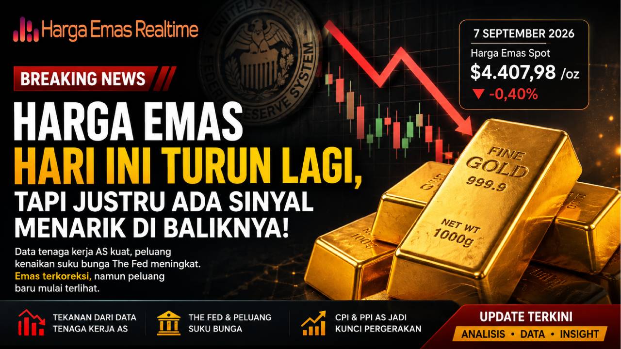 Harga Emas Hari Ini Turun Lagi, Tapi Justru Ada Sinyal Menarik di Baliknya