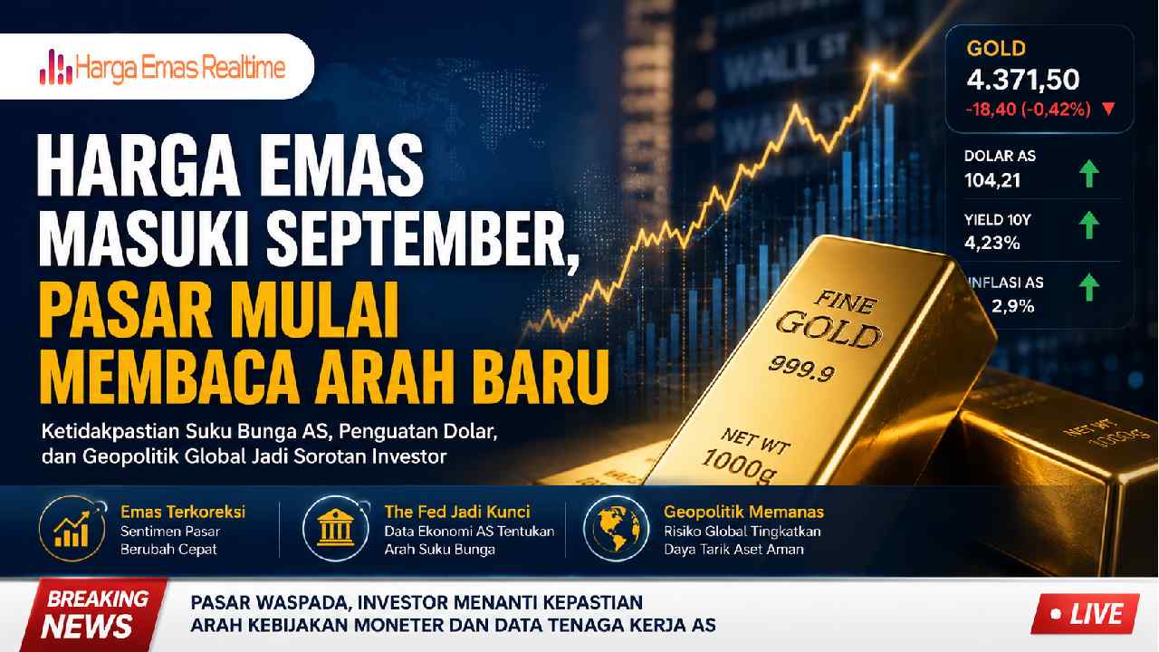 Harga Emas Masuki September, Pasar Mulai Membaca Arah Baru