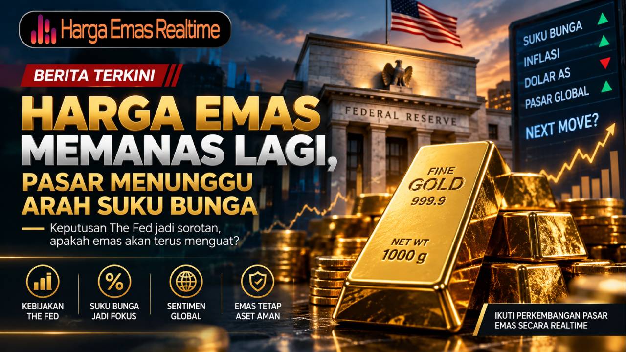 Harga Emas Memanas Lagi, Pasar Menunggu Arah Suku Bunga