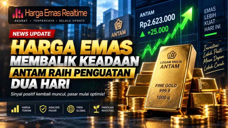 Harga Emas Membalik Keadaan, Antam Raih Penguatan Dua Hari