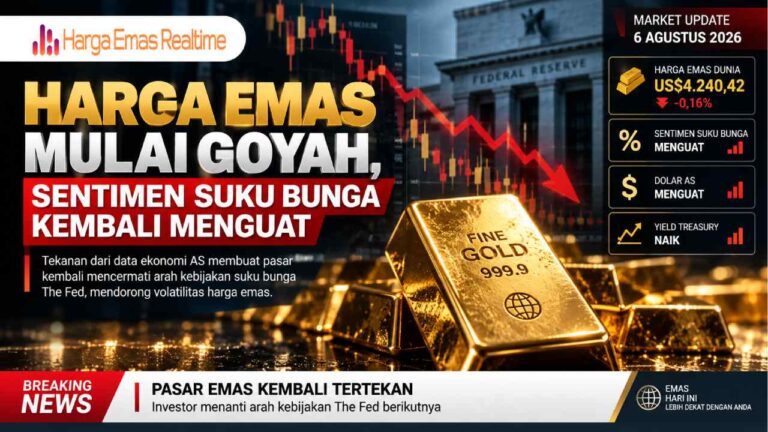Harga Emas Mulai Goyah, Sentimen Suku Bunga Kembali Menguat