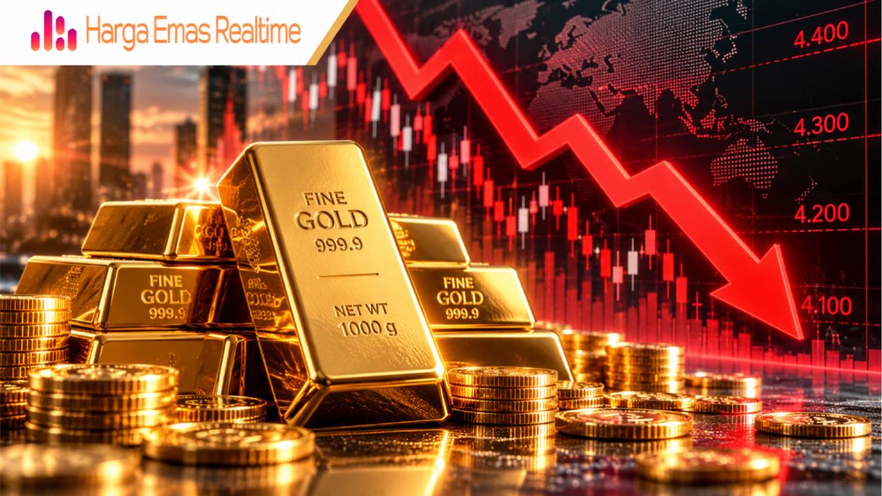 Harga Emas Tertekan Tajam, Pasar Masuki Gelombang Koreksi