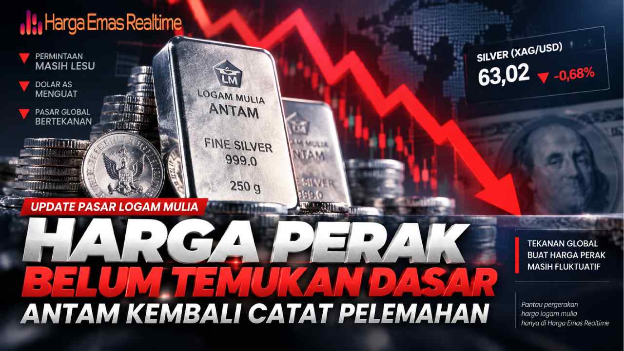 Harga Perak Belum Temukan Dasar, Antam Kembali Catat Pelemahan