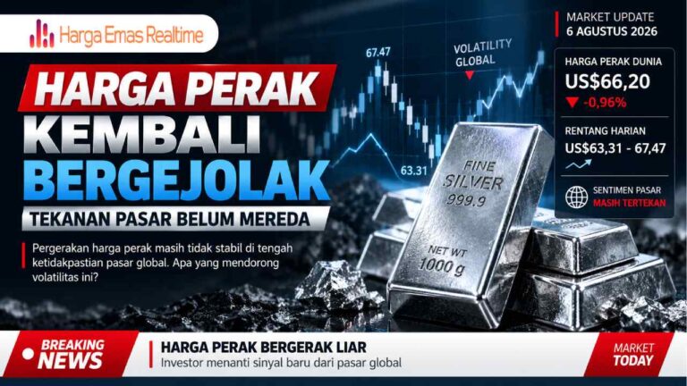 Harga Perak Kembali Bergejolak, Tekanan Pasar Belum Mereda