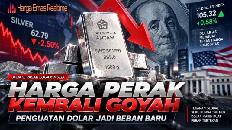 Harga Perak Kembali Goyah, Penguatan Dolar Jadi Beban Baru