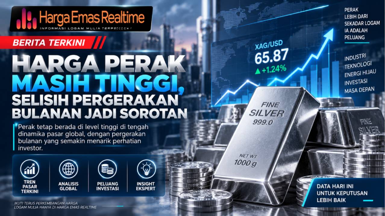 Harga Perak Masih Tinggi, Selisih Pergerakan Bulanan Jadi Sorotan