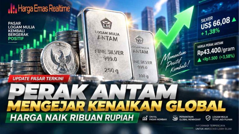Perak Antam Mengejar Kenaikan Global, Harga Naik Ribuan Rupiah