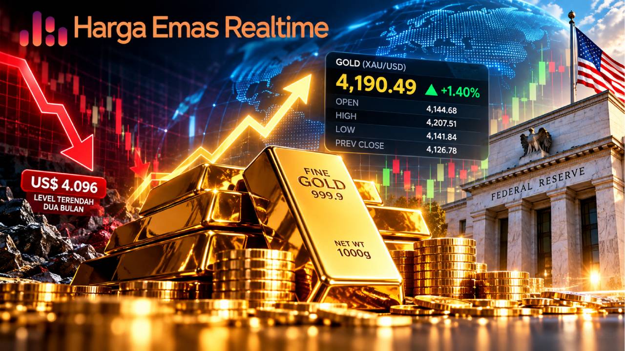 Emas Berbalik Perkasa, Harga Melesat dari Level Terendah Dua Bulan