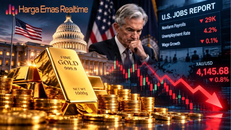 Harga Emas Berbalik Arah, Data Amerika Mengguncang Pasar
