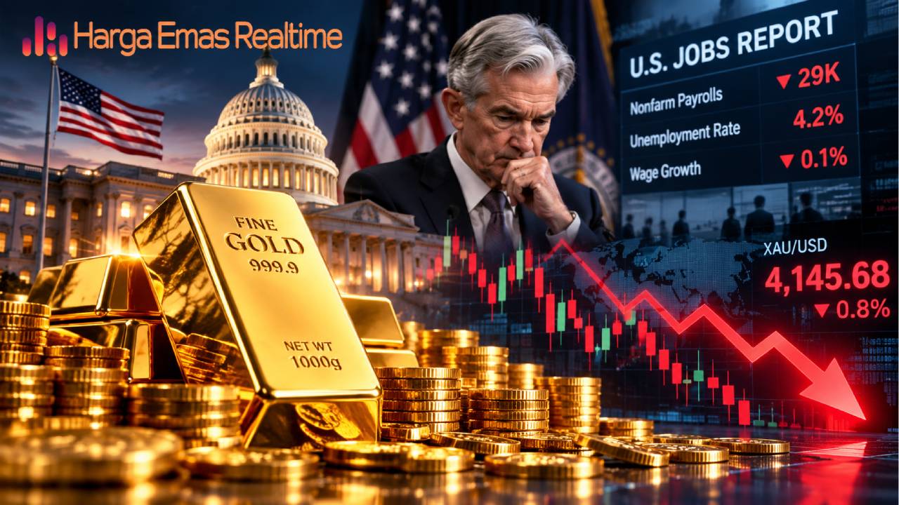 Harga Emas Berbalik Arah, Data Amerika Mengguncang Pasar