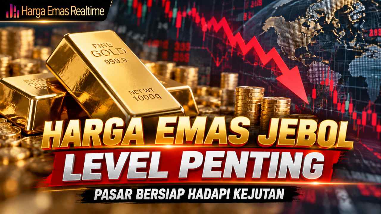 Harga Emas Jebol Level Penting, Pasar Bersiap Hadapi Kejutan