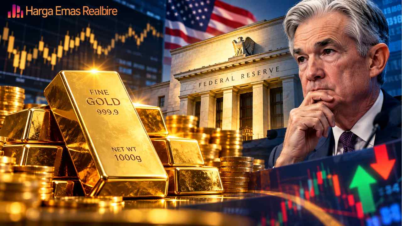 Harga Emas Tertahan, Pasar Bersiap Hadapi Kejutan The Fed